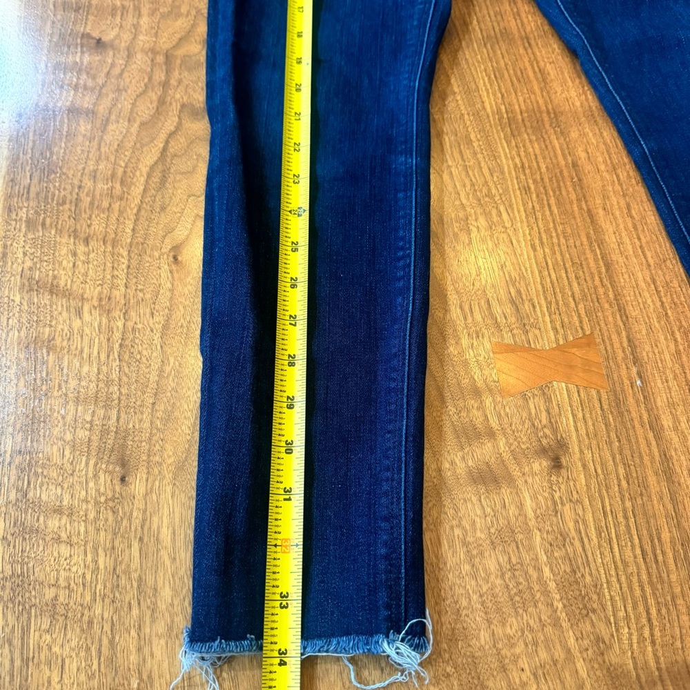 McGuire Raw Edge Hem High Rise Skinny Jeans in Dark Wash. Size Women’s 28 - Picture 12 of 17